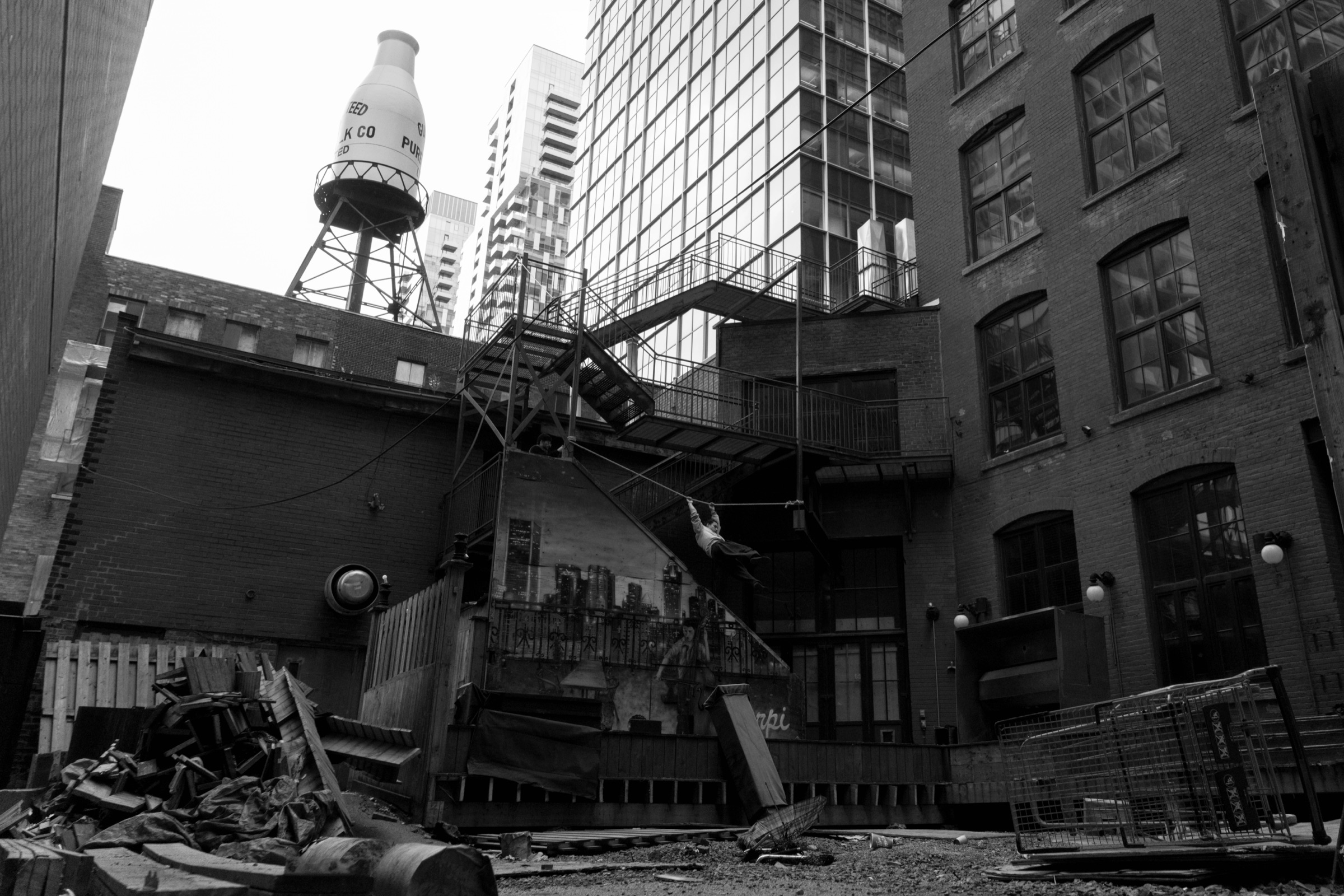 Emil Shevelev's Gargoyles project, parkour photography in Montreal
