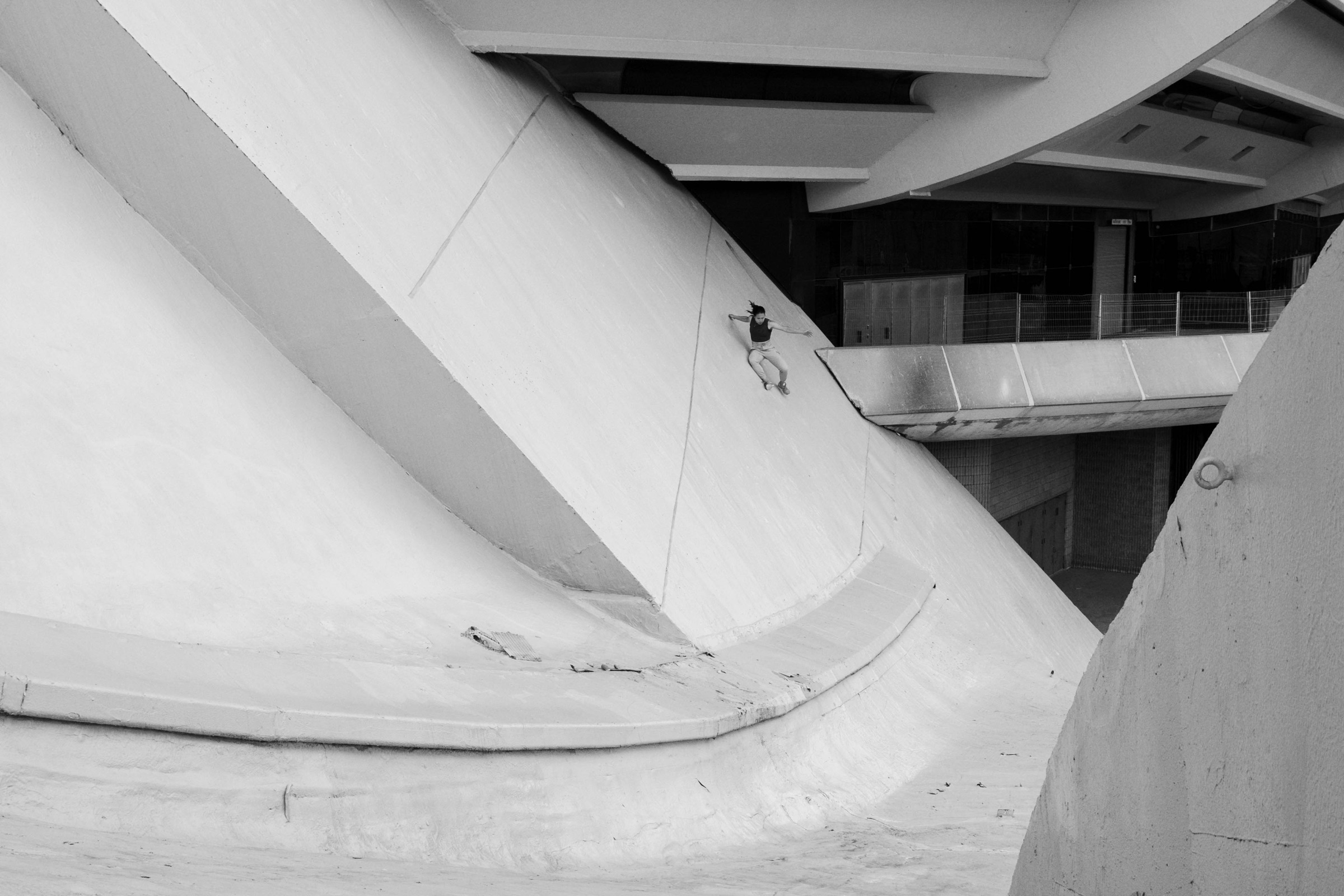 Louisa Chang, first woman to do the iconic Olympic Stadium wall run in Montreal